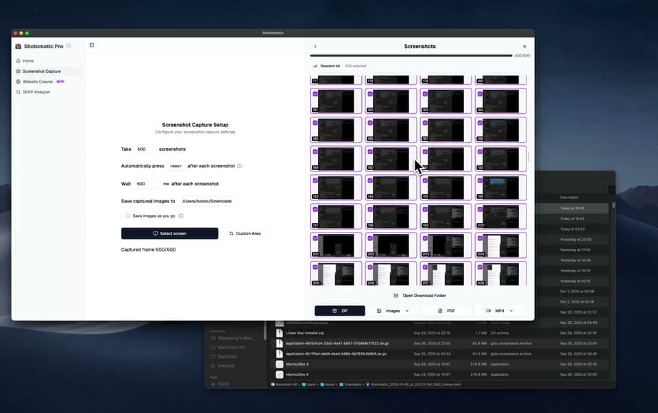 Create Timelapse Videos with MP4 Export demo