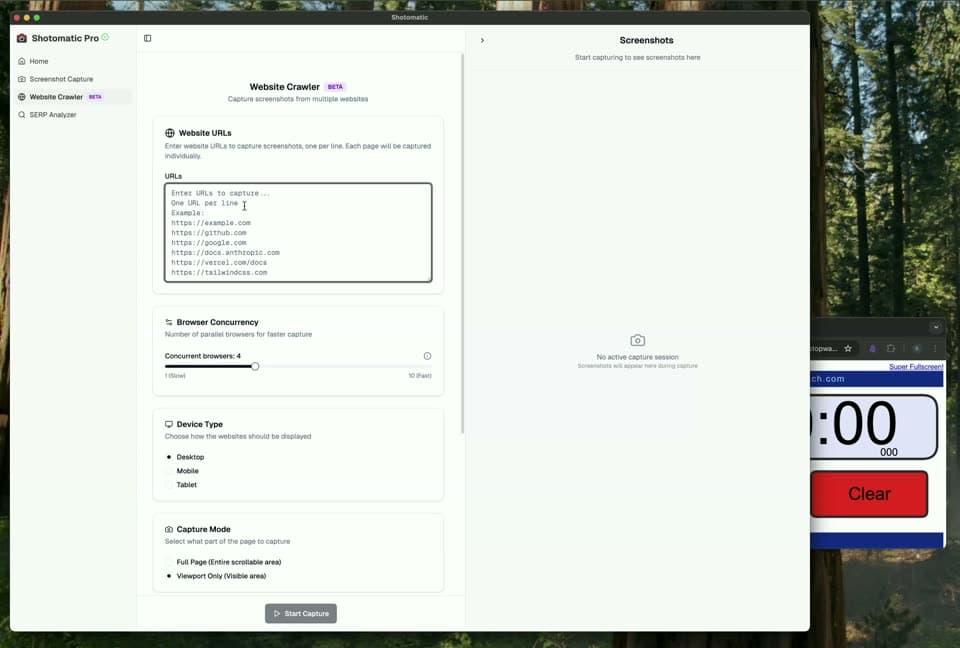 Crawl Websites 10x Faster with Parallel Captures demo